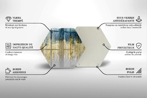 Chopping board glass Designer abstraction