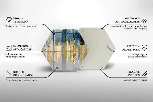 Chopping board glass Designer abstraction