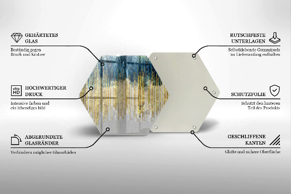 Chopping board glass Designer abstraction