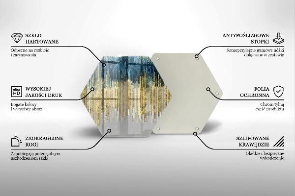 Chopping board glass Designer abstraction