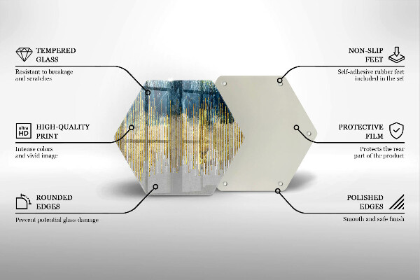 Chopping board glass Designer abstraction