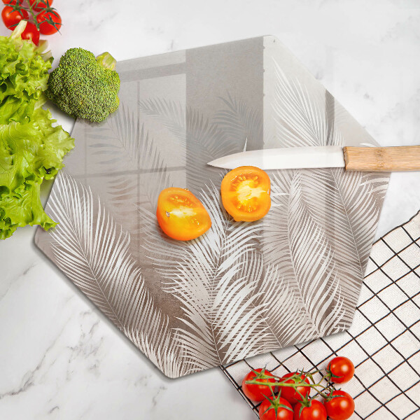 Chopping board glass Boho leaf vegetation