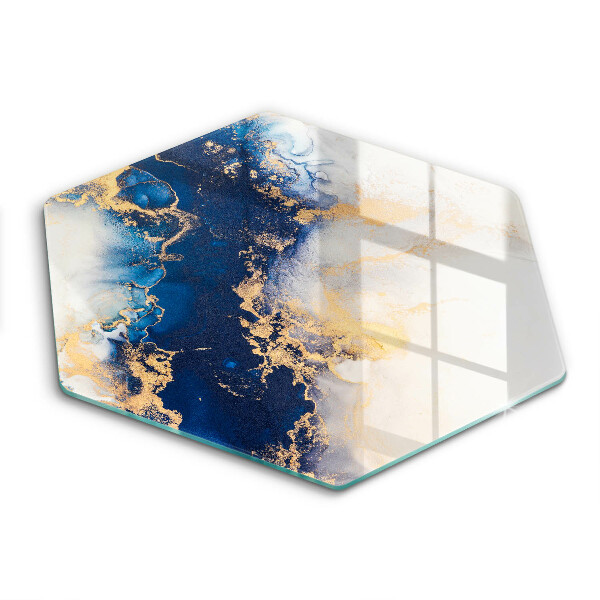 Chopping board glass Abstraction with blue