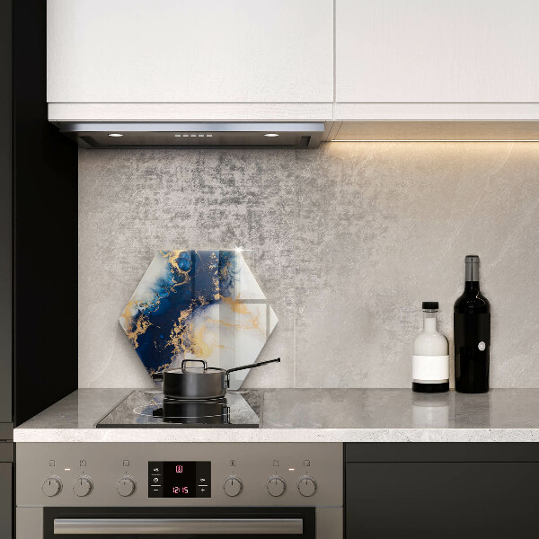 Chopping board glass Abstraction with blue