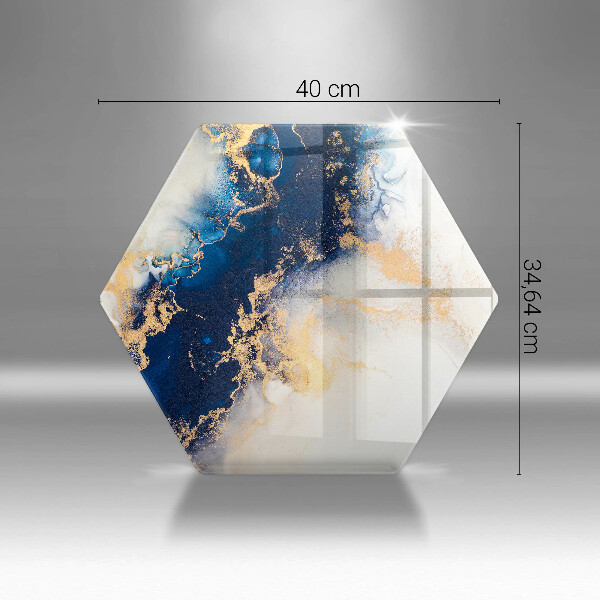 Chopping board glass Abstraction with blue