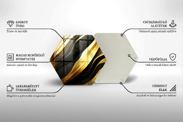 Chopping board glass Elegant abstraction