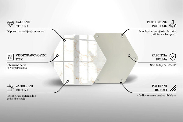 Chopping board glass Elegant stone marble