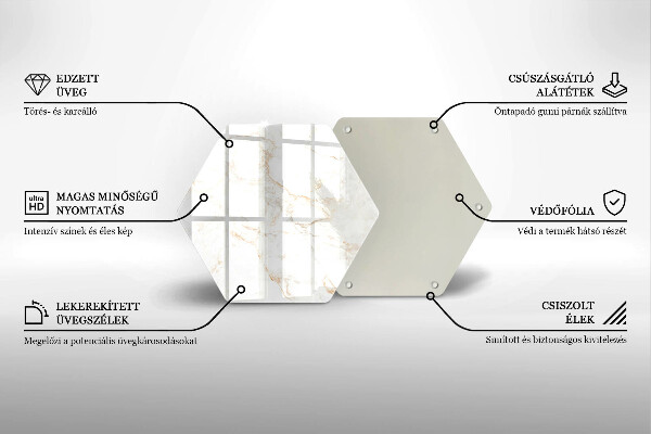 Chopping board glass Elegant stone marble