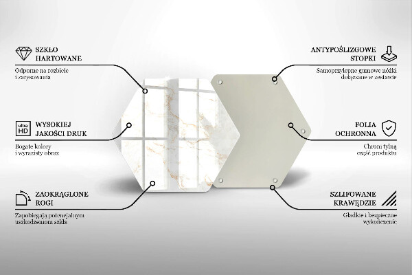 Chopping board glass Elegant stone marble