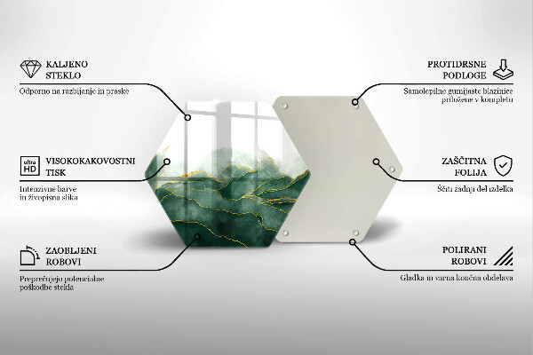 Chopping board glass Abstraction nature