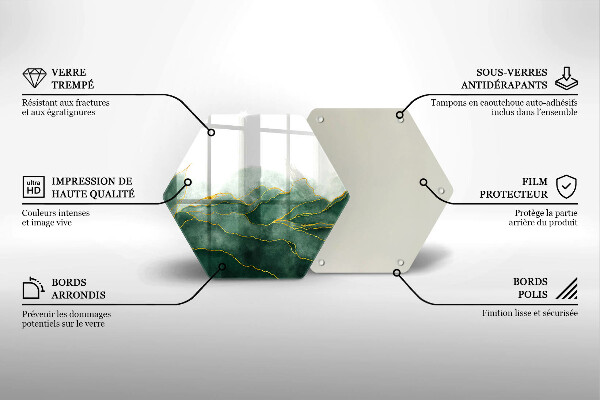 Chopping board glass Abstraction nature