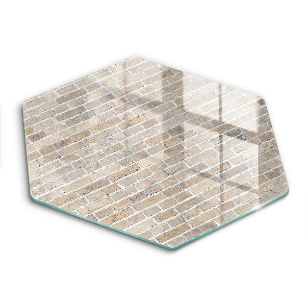 Chopping board glass Wall bright bricks