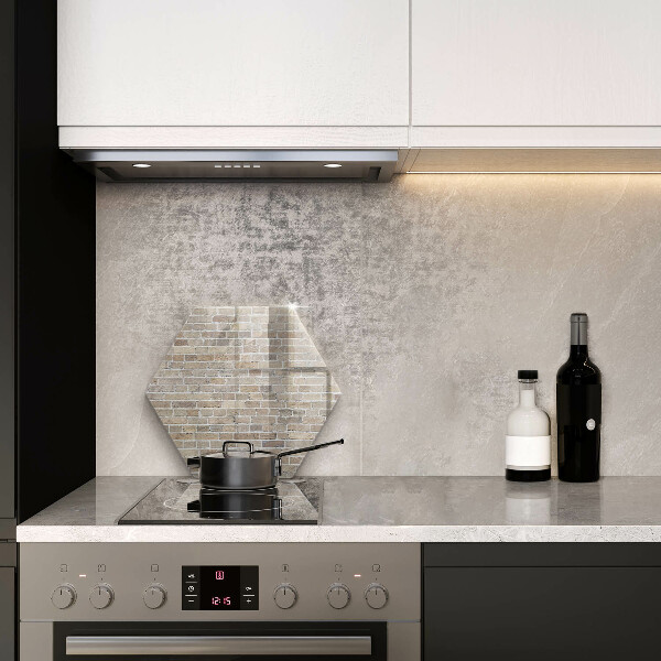 Chopping board glass Wall bright bricks