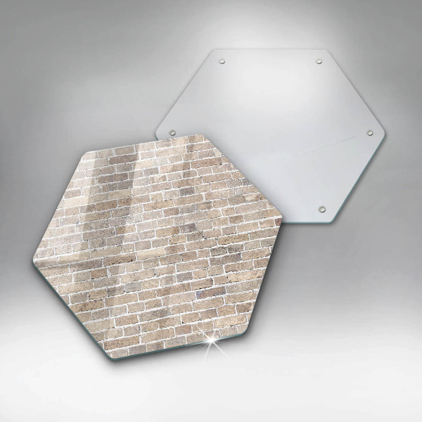Chopping board glass Wall bright bricks