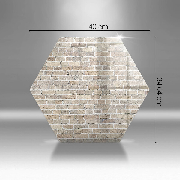 Chopping board glass Wall bright bricks