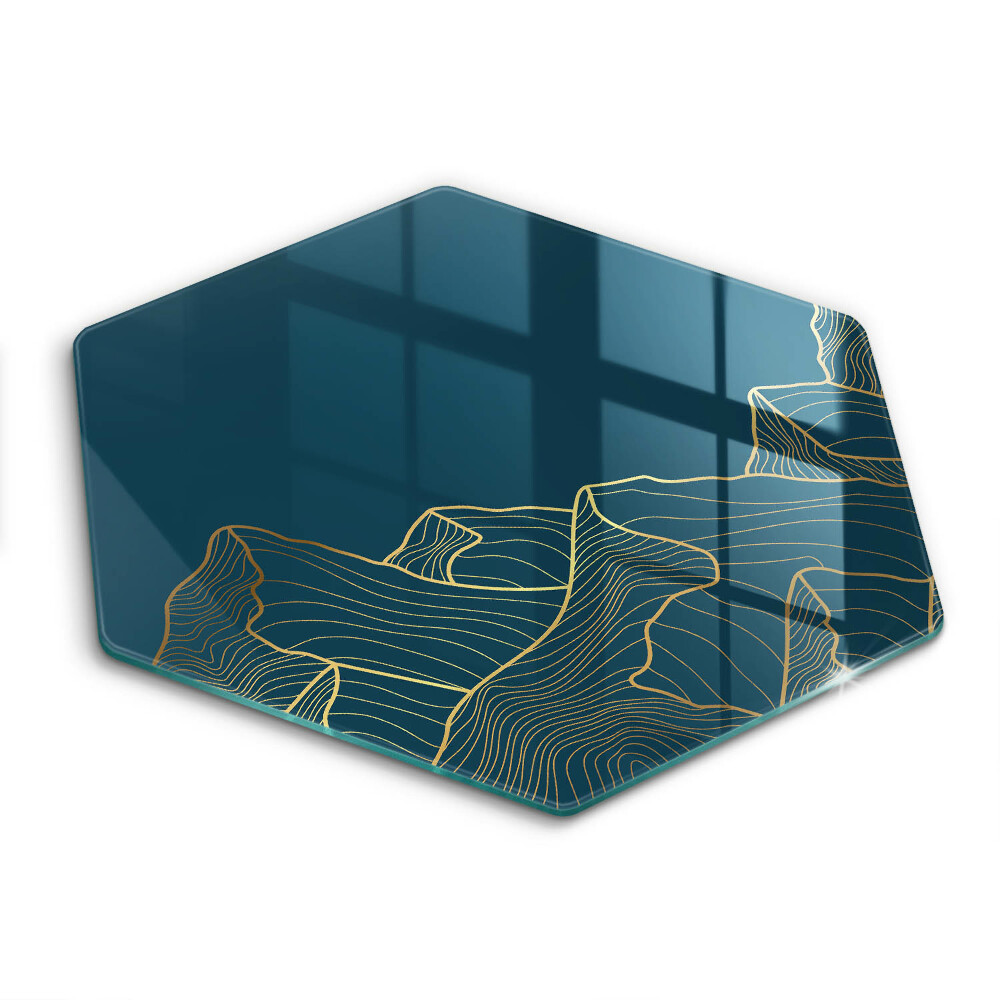 Chopping board glass Abstract mountains