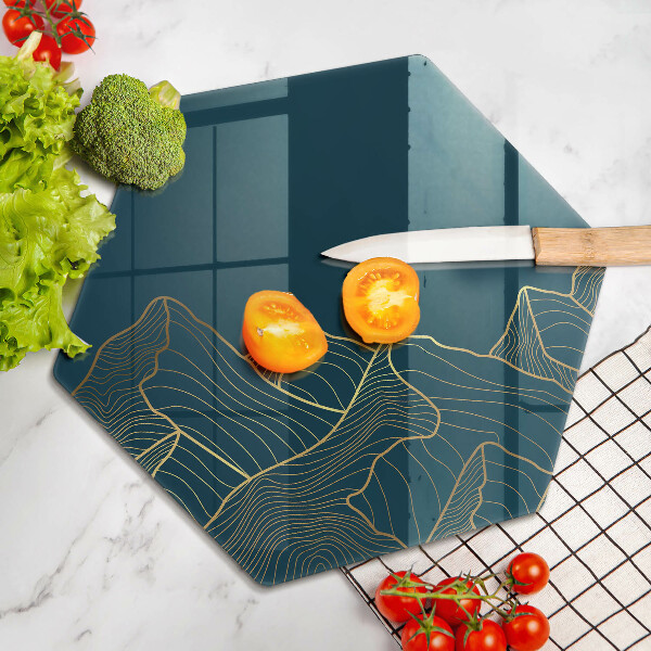 Chopping board glass Abstract mountains