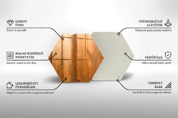 Chopping board glass Wooden planks