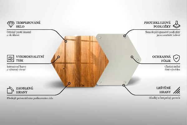 Chopping board glass Wooden planks