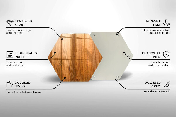 Chopping board glass Wooden planks