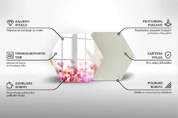 Chopping board glass Flower meadow