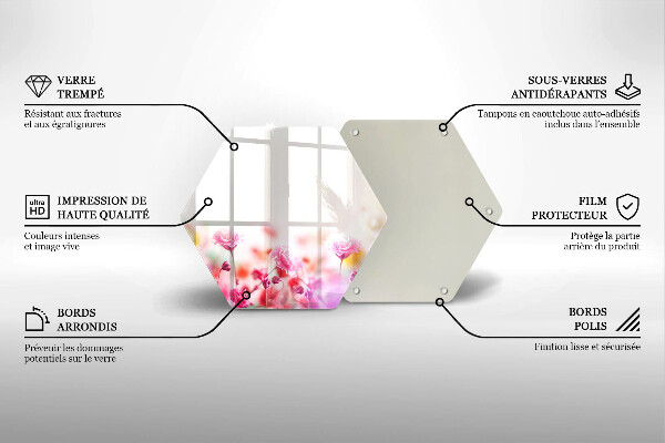 Chopping board glass Flower meadow