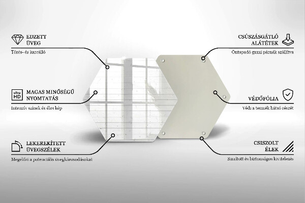 Chopping board glass Modern bright boards