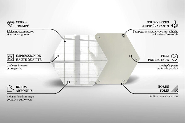 Chopping board glass Modern bright boards
