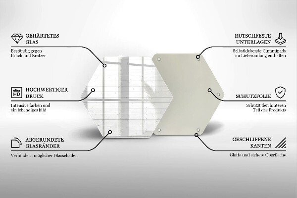 Chopping board glass Modern bright boards