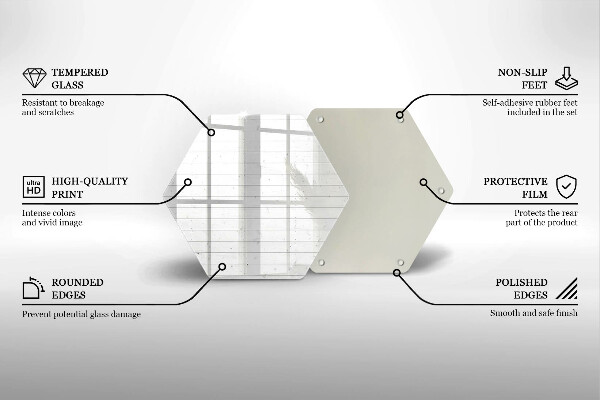 Chopping board glass Modern bright boards