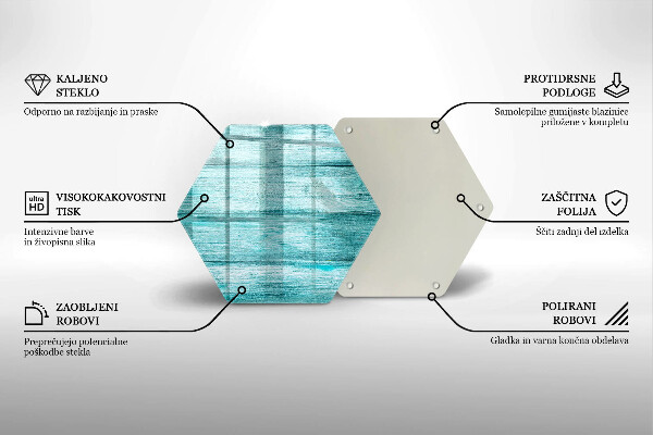 Chopping board glass Vintage wooden boards