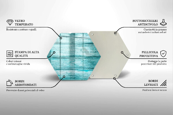 Chopping board glass Vintage wooden boards