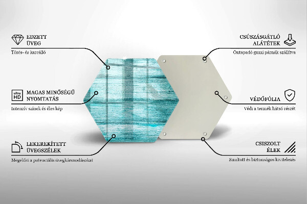 Chopping board glass Vintage wooden boards