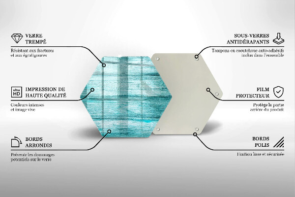 Chopping board glass Vintage wooden boards