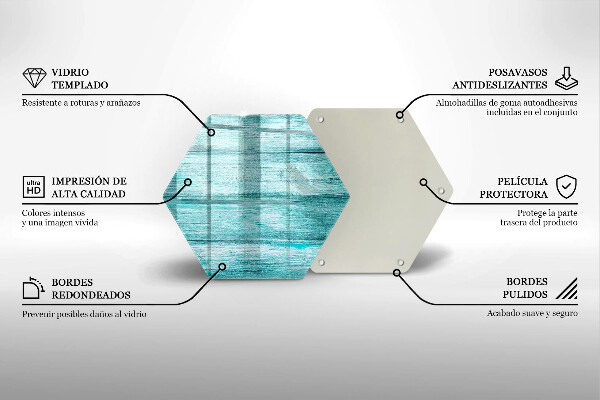 Chopping board glass Vintage wooden boards