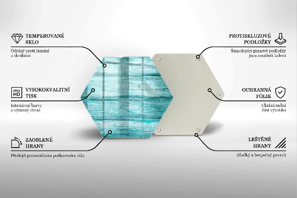 Chopping board glass Vintage wooden boards