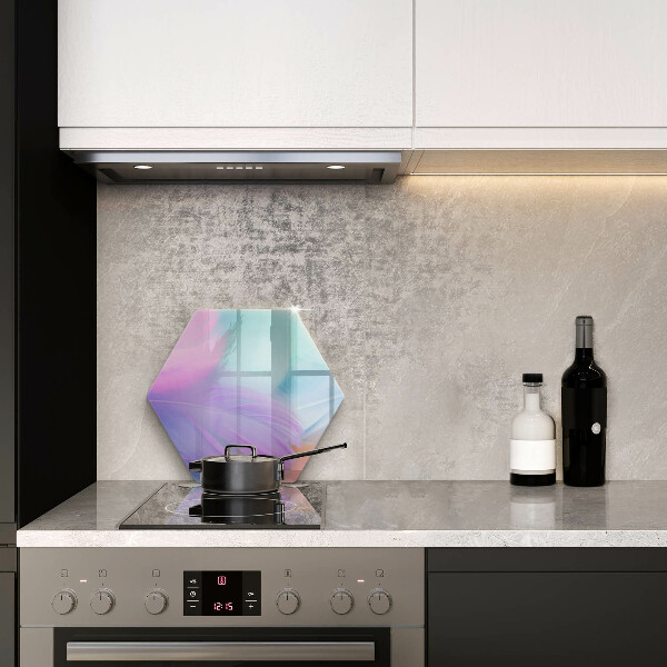 Chopping board glass Pastel feathers