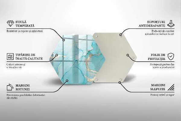 Chopping board glass Abstraction stone