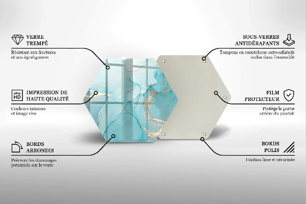 Chopping board glass Abstraction stone