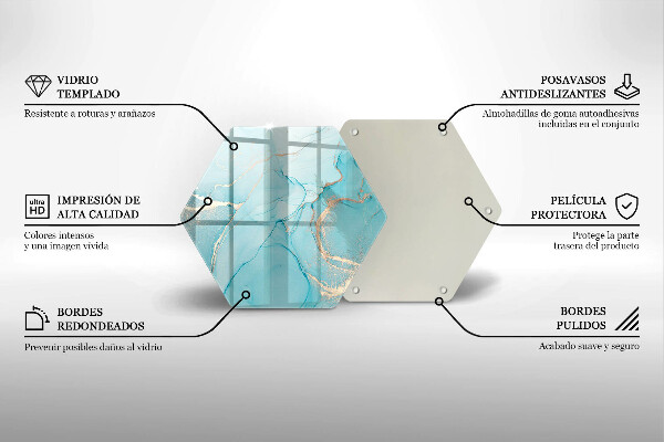 Chopping board glass Abstraction stone