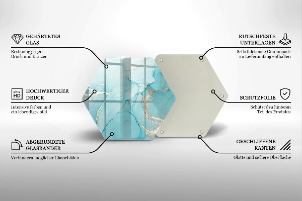 Chopping board glass Abstraction stone