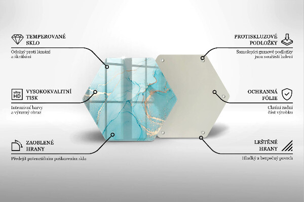 Chopping board glass Abstraction stone