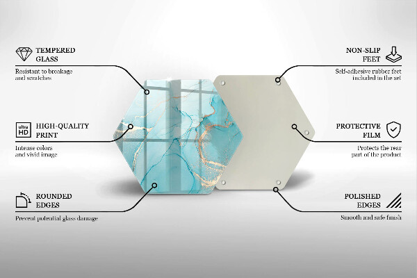 Chopping board glass Abstraction stone