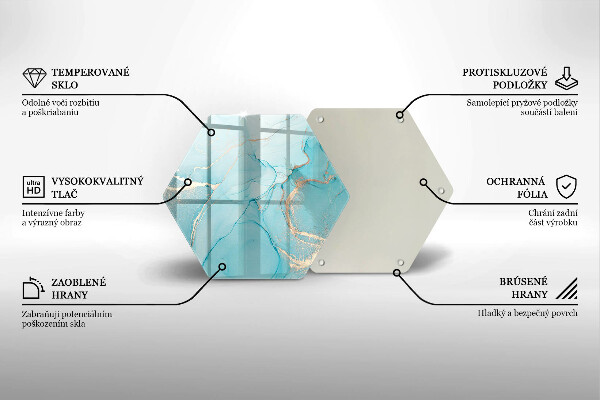 Chopping board glass Abstraction stone