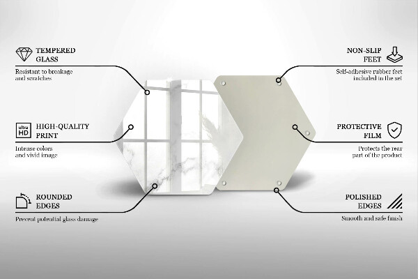 Chopping board glass Modern marble