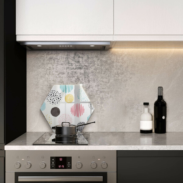 Chopping board glass Painted shapes