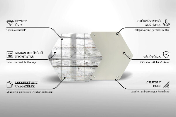 Chopping board glass Bright wooden boards