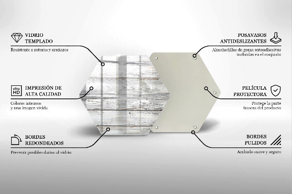Chopping board glass Bright wooden boards