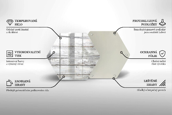 Chopping board glass Bright wooden boards