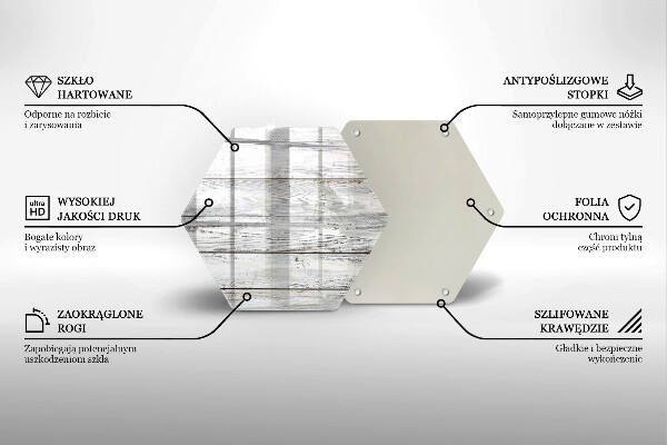 Chopping board glass Bright wooden boards